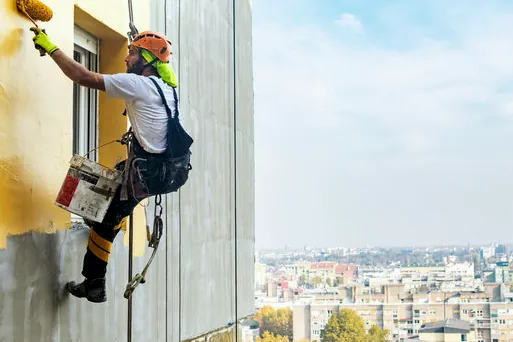 Rope access painting